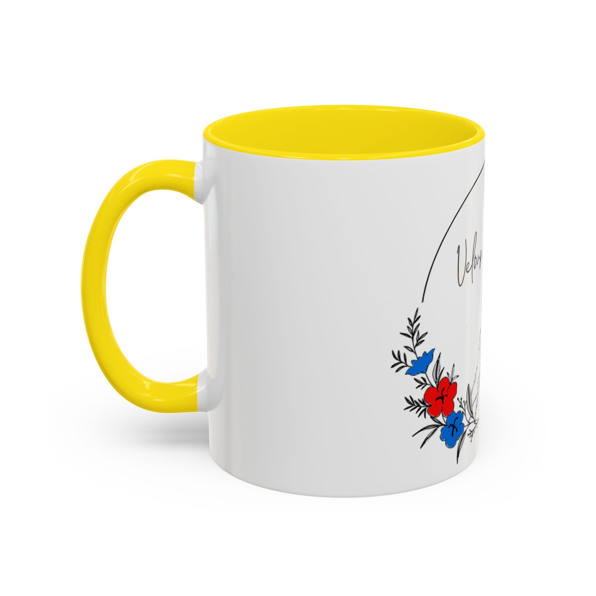 Velour Paws Co. Floral Pet Lover Accent Coffee Mug (11/15 oz)