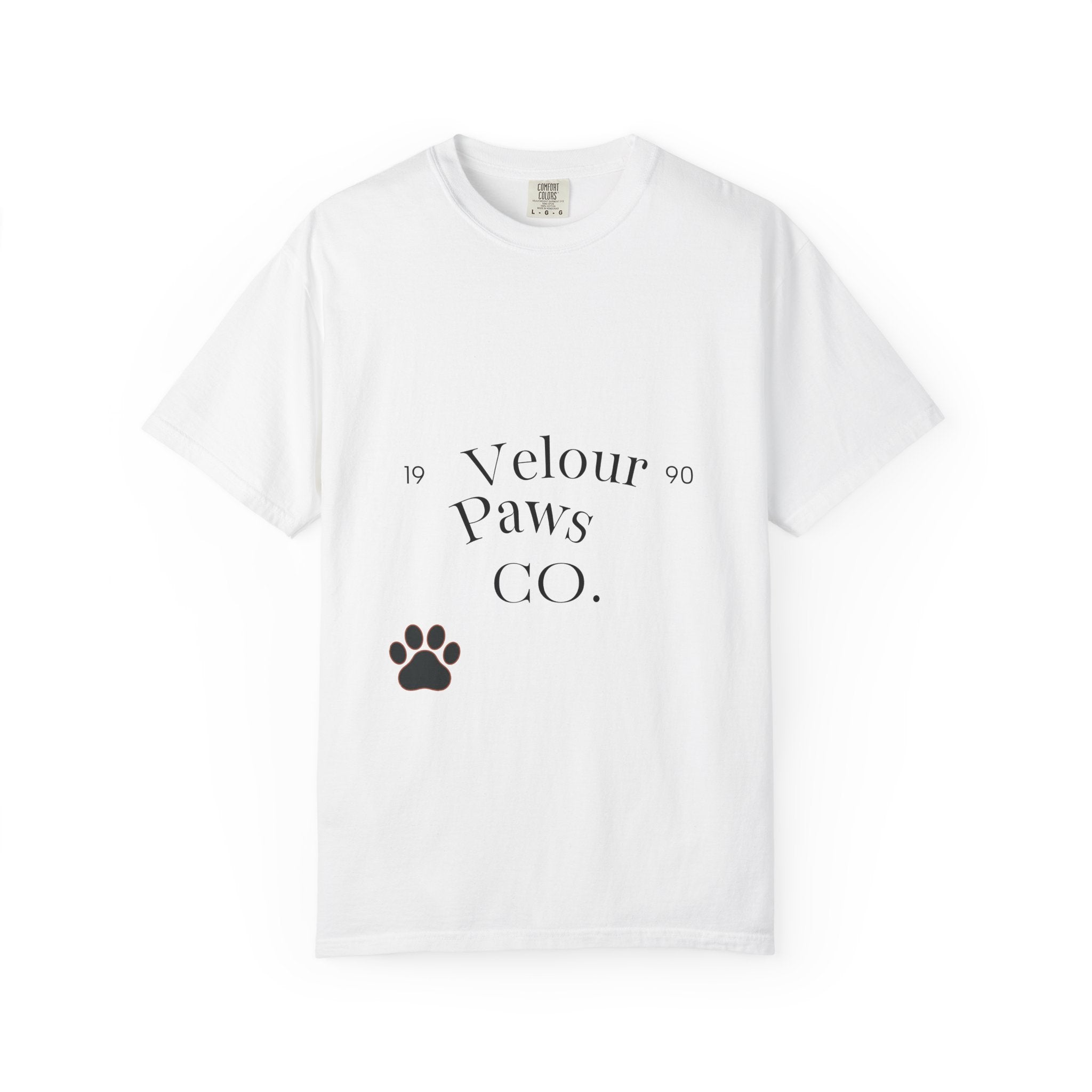 Velour Paws Co. Paw Print T-Shirt — Vintage Pet Lover Tee