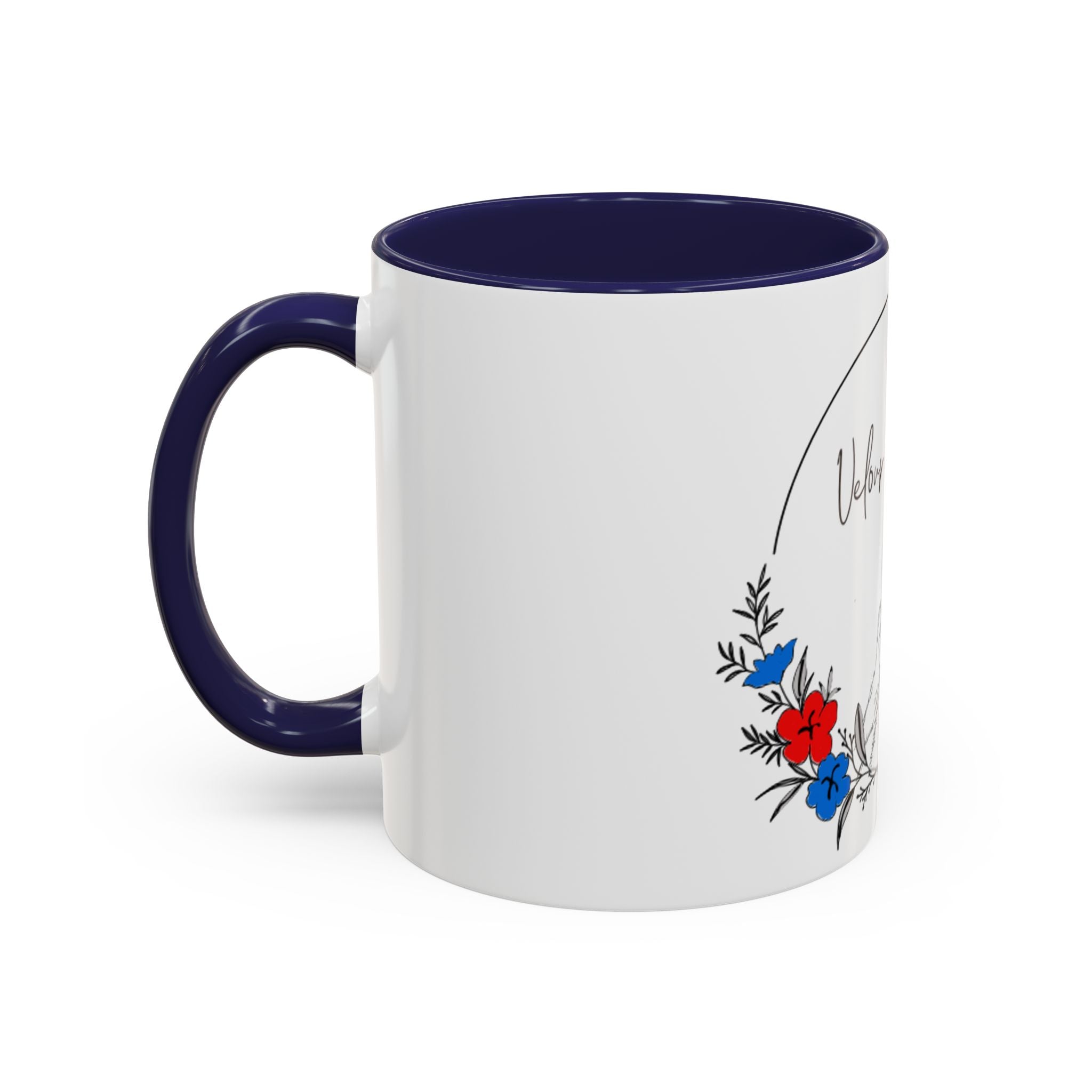 Velour Paws Co. Floral Pet Lover Accent Coffee Mug (11/15 oz)