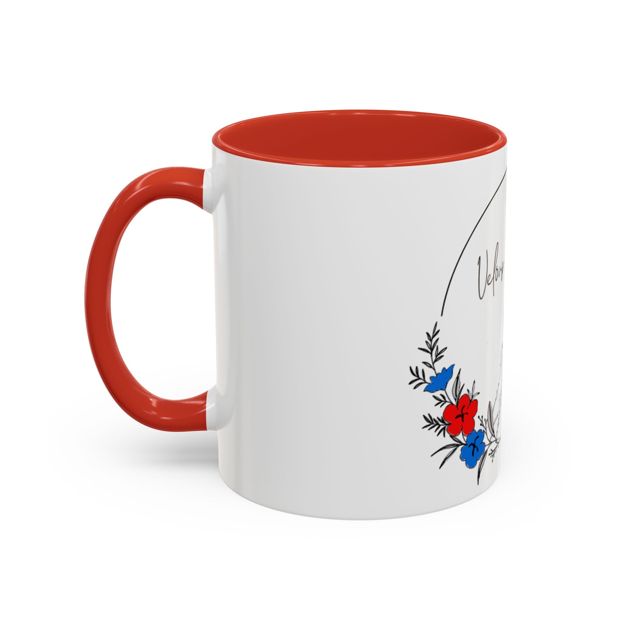 Velour Paws Co. Floral Pet Lover Accent Coffee Mug (11/15 oz)