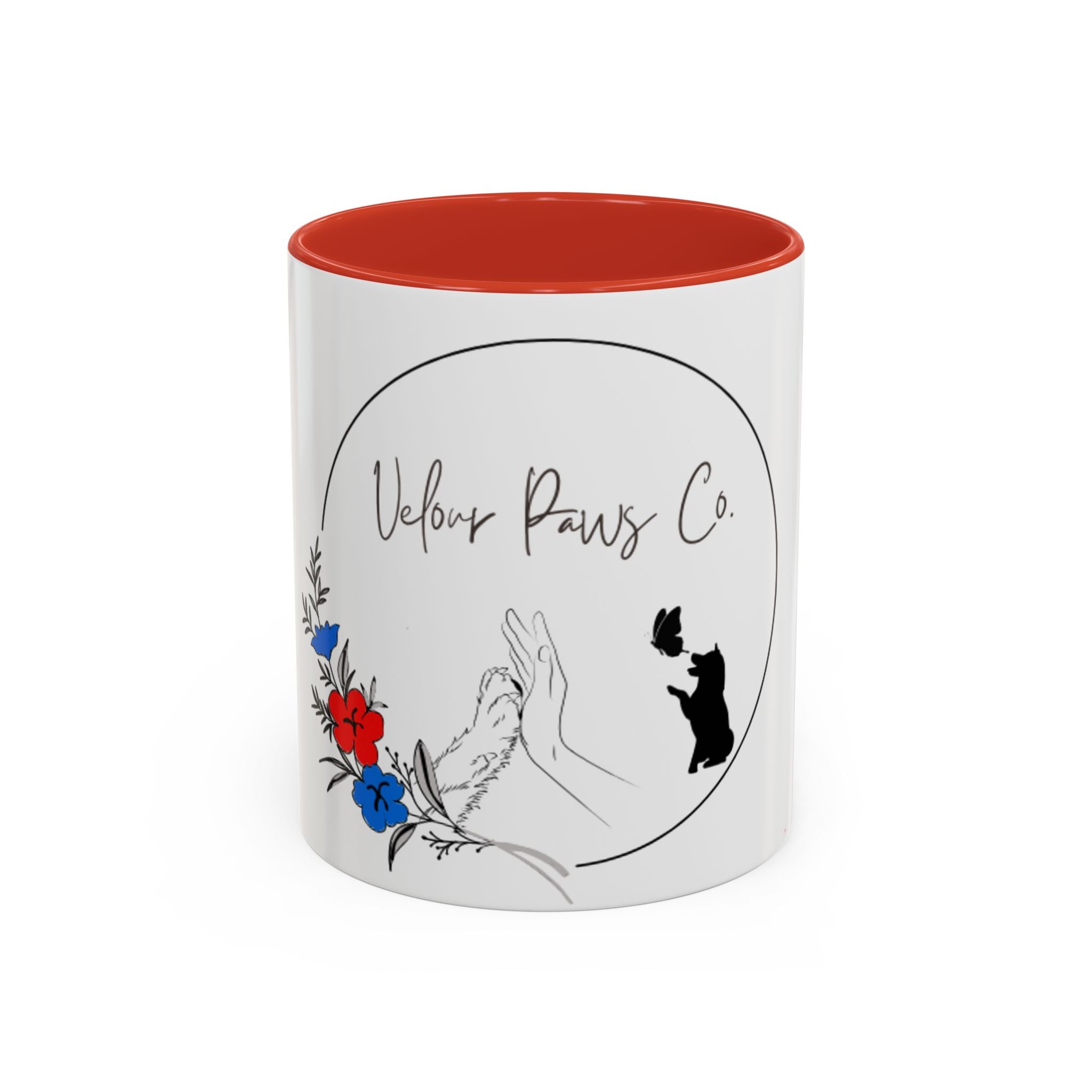 Velour Paws Co. Floral Pet Lover Accent Coffee Mug (11/15 oz)