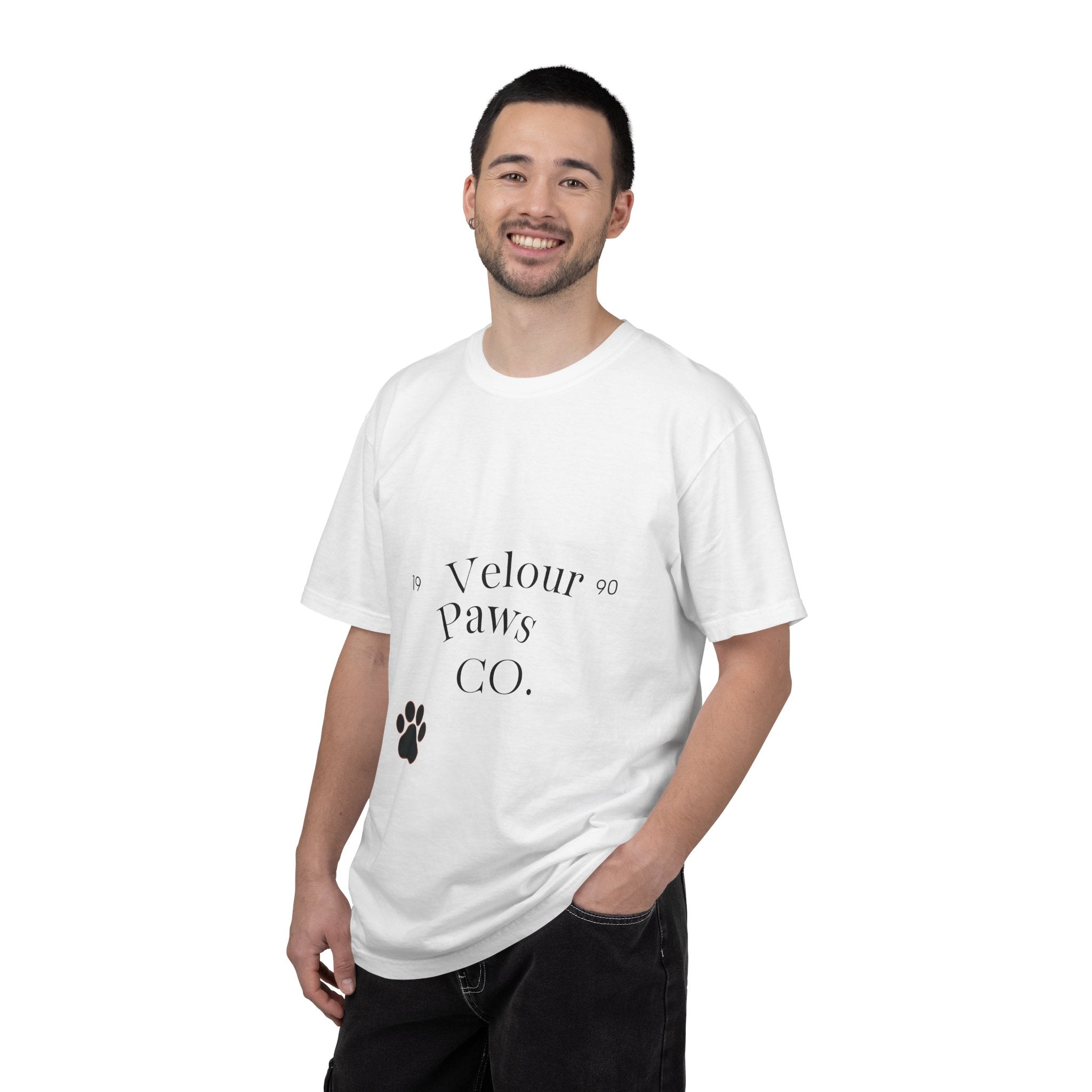 Velour Paws Co. Paw Print T-Shirt — Vintage Pet Lover Tee