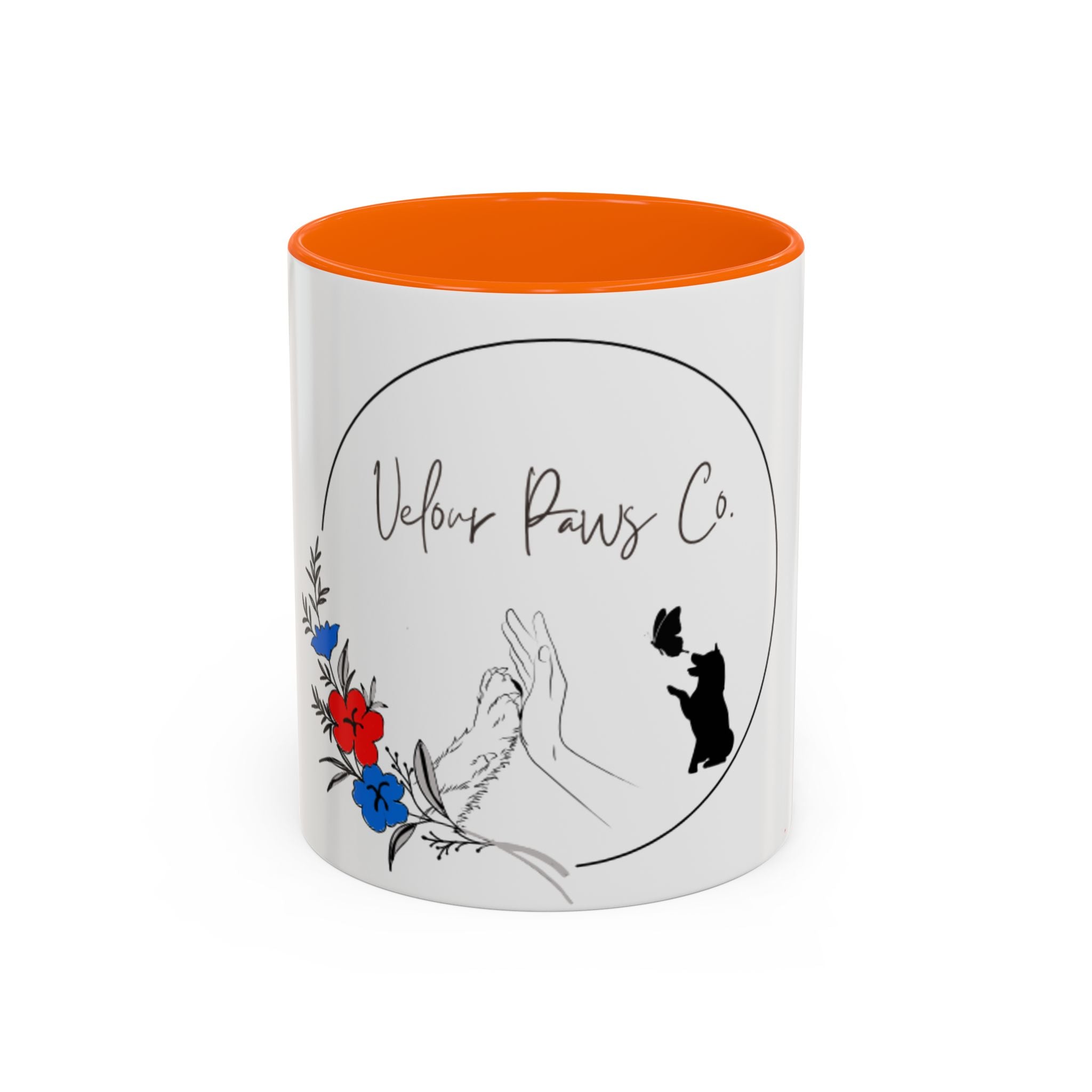 Velour Paws Co. Floral Pet Lover Accent Coffee Mug (11/15 oz)