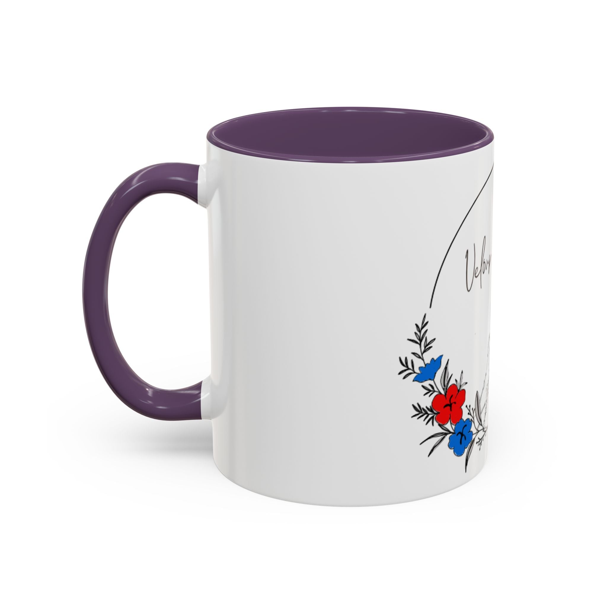 Velour Paws Co. Floral Pet Lover Accent Coffee Mug (11/15 oz)