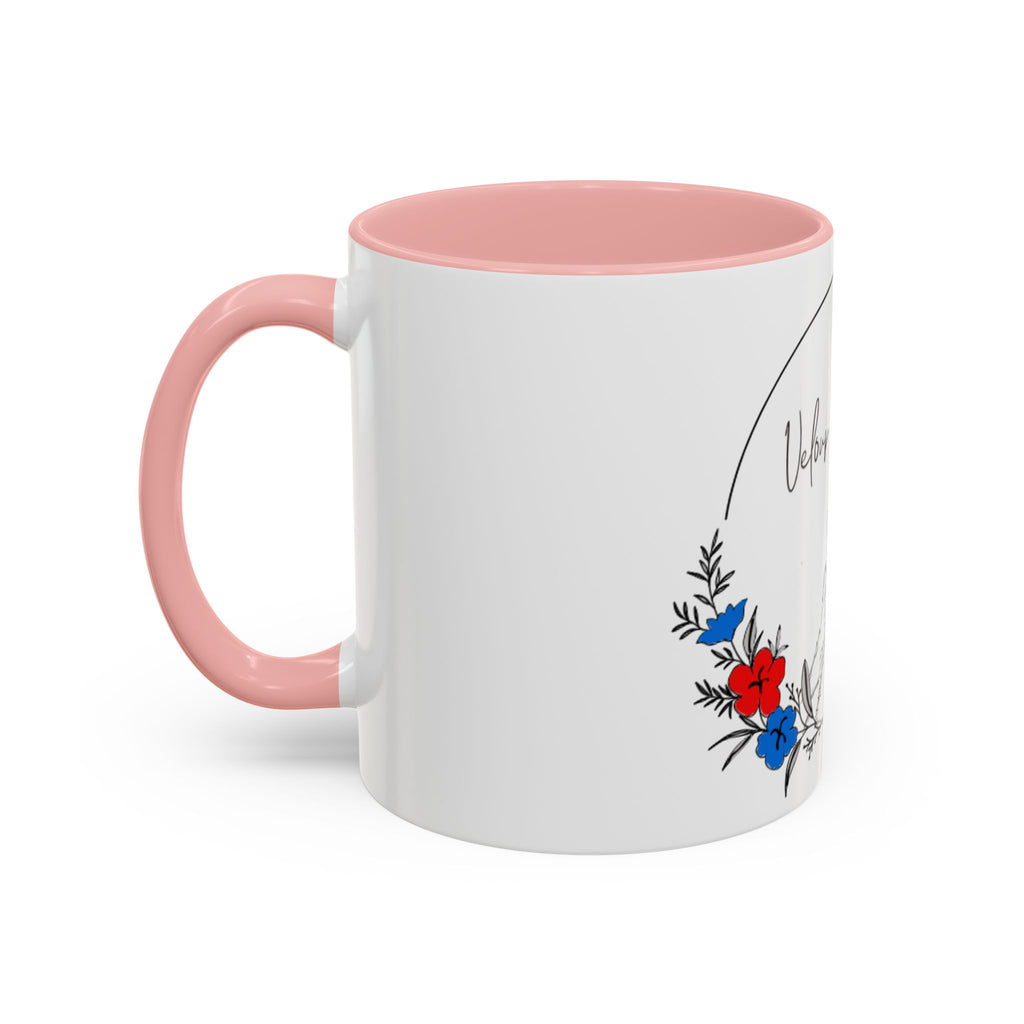 Velour Paws Co. Floral Pet Lover Accent Coffee Mug (11/15 oz)