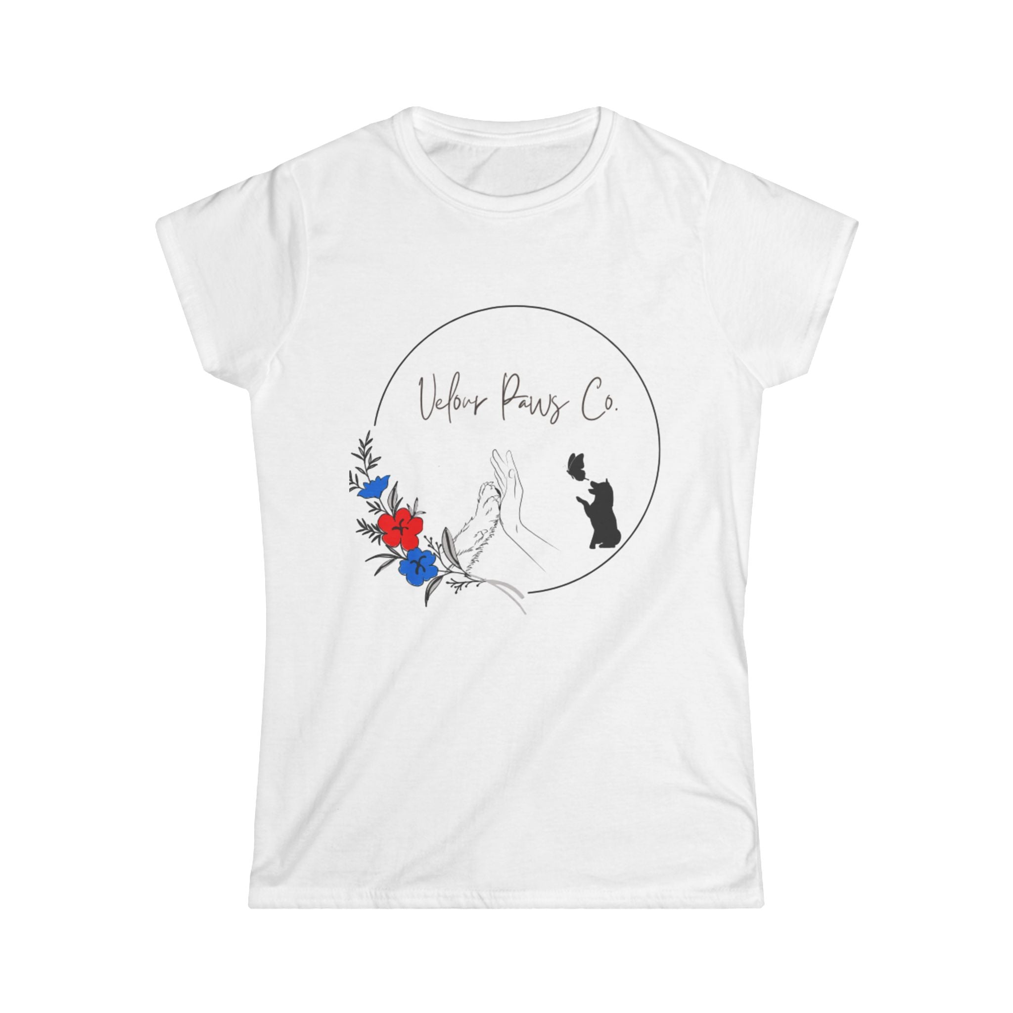 Whimsy Paws Co. Floral Cat Tee