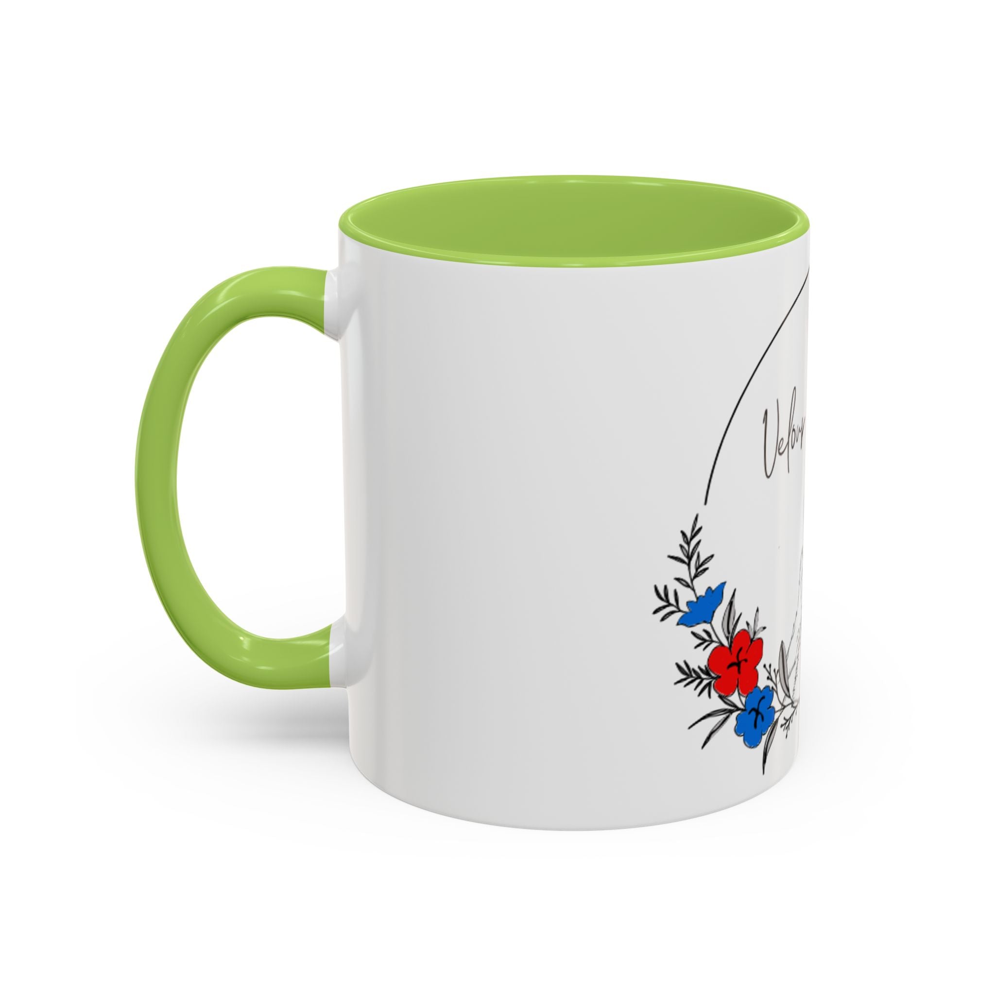 Velour Paws Co. Floral Pet Lover Accent Coffee Mug (11/15 oz)