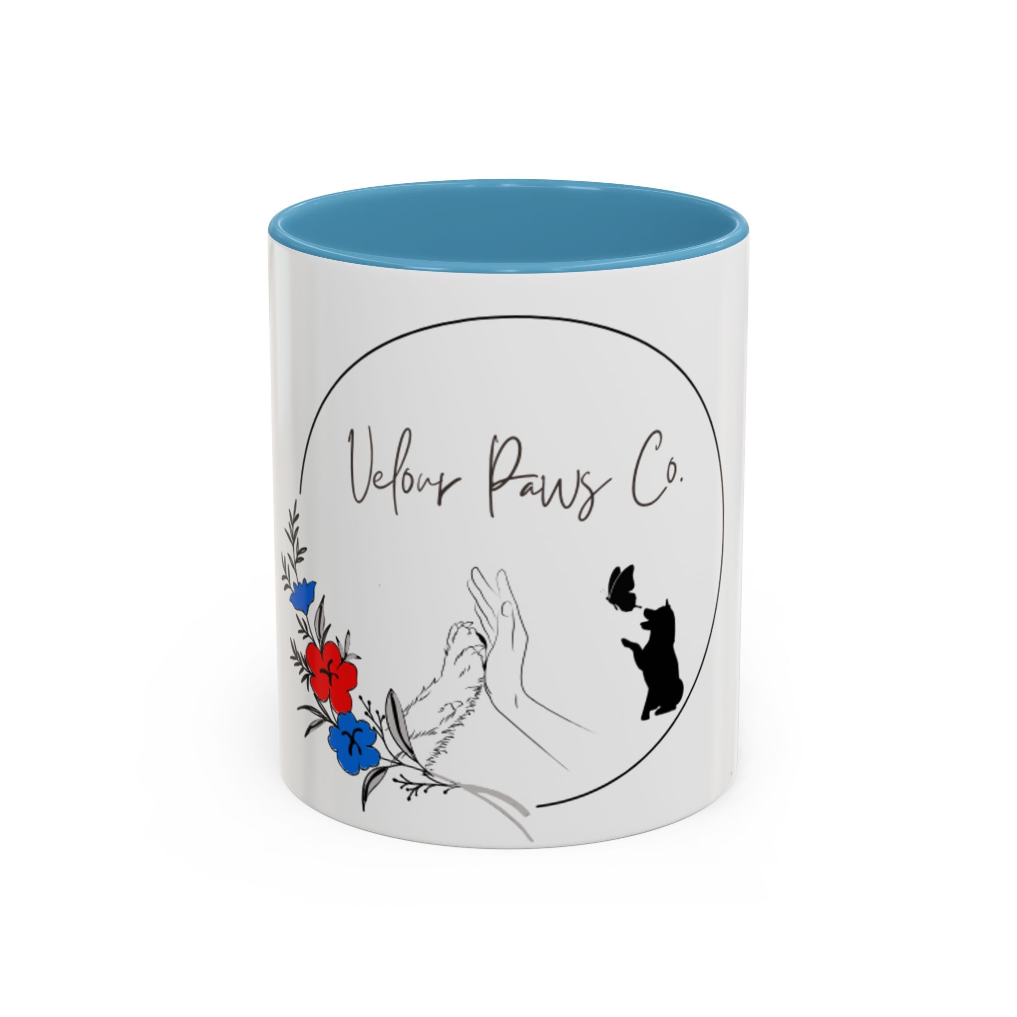 Velour Paws Co. Floral Pet Lover Accent Coffee Mug (11/15 oz)