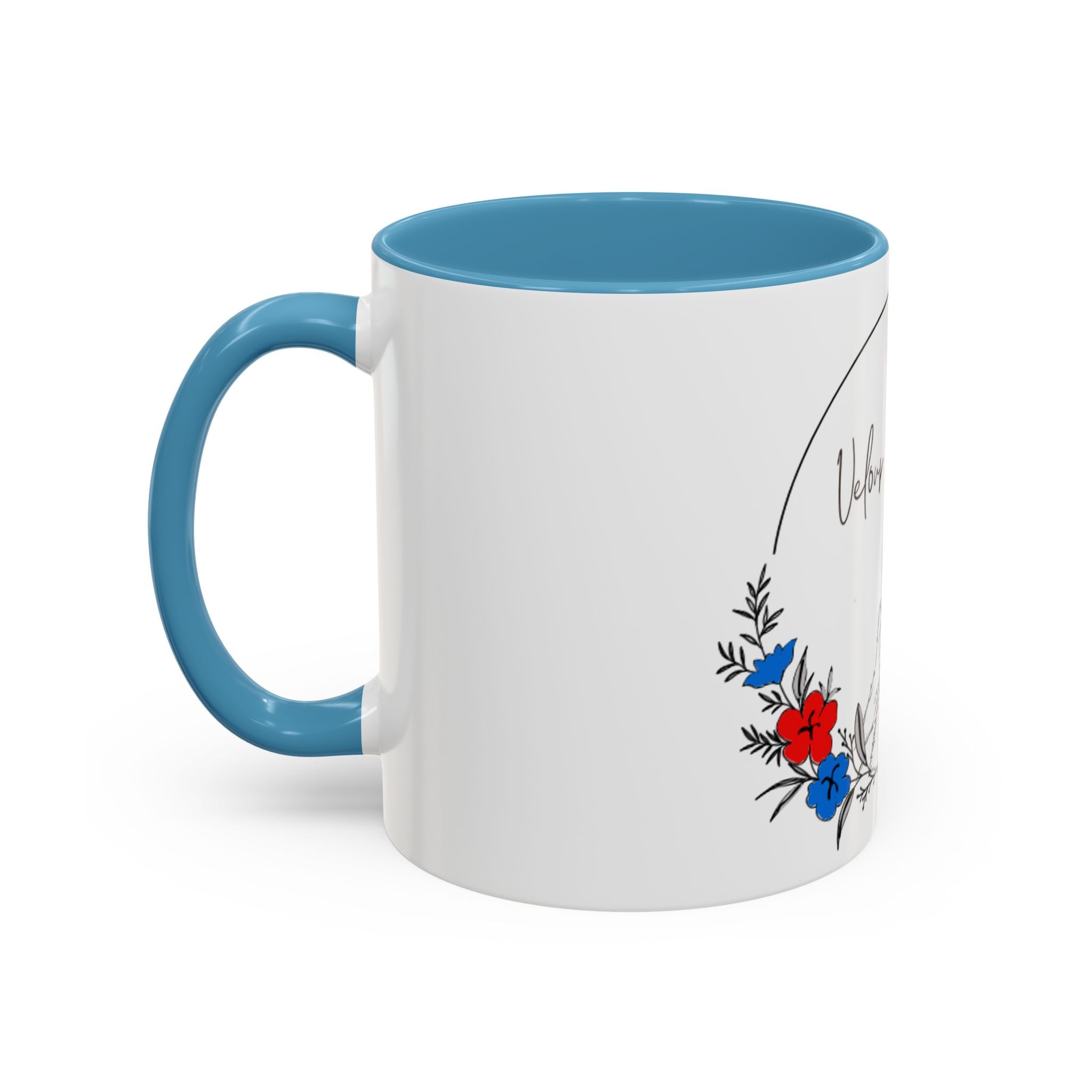 Velour Paws Co. Floral Pet Lover Accent Coffee Mug (11/15 oz)