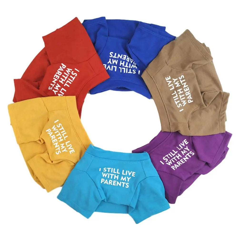 Quality Breathable Summer/Spring Dog Clothes Soft Letters Printed