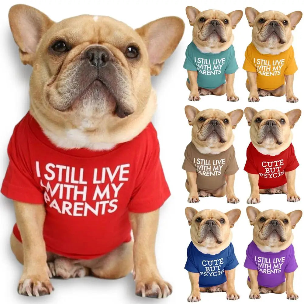 Quality Breathable Summer/Spring Dog Clothes Soft Letters Printed