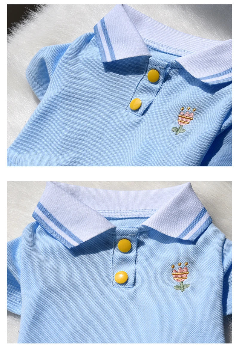 Spring Summer Dresses for Small Dogs Puppy Clothes Cute Polo Student Cat Skirt Dress Princess Dog Clothing vestido perro