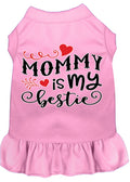 Mirage Pet 58-451 LPK4X Mommy is My Bestie Screen Print Dog Dress,