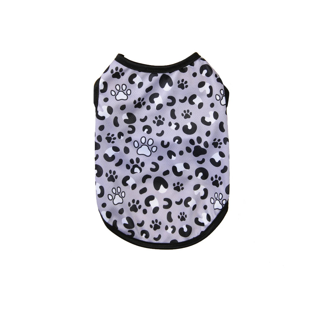 Leopard Print Pet Cat Clothes For Small Dogs Cats Vest Summer