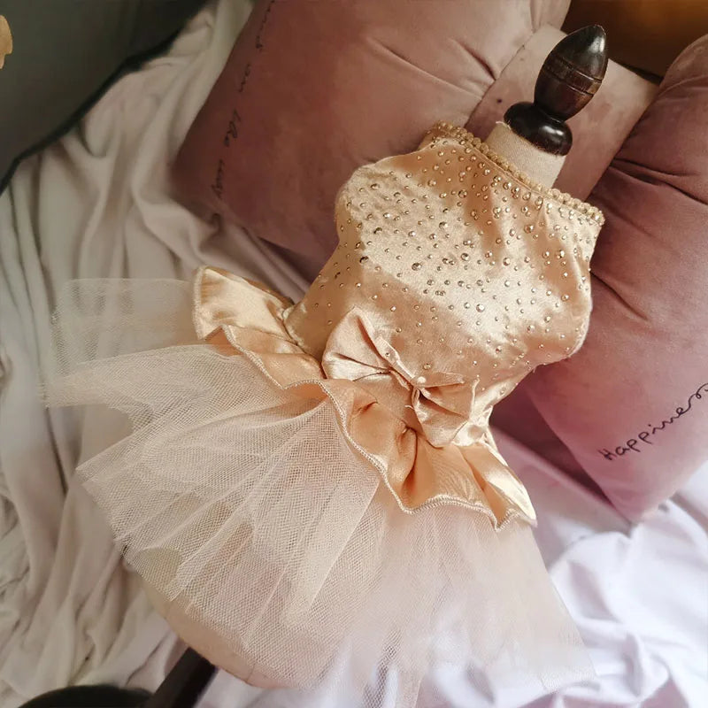 Summer Pet Clothes Dot Dog Dress For Dogs Skirt Summer Princess Dog Wedding Dresses York Clothes For Dogs Skirts Pet Cat Dress