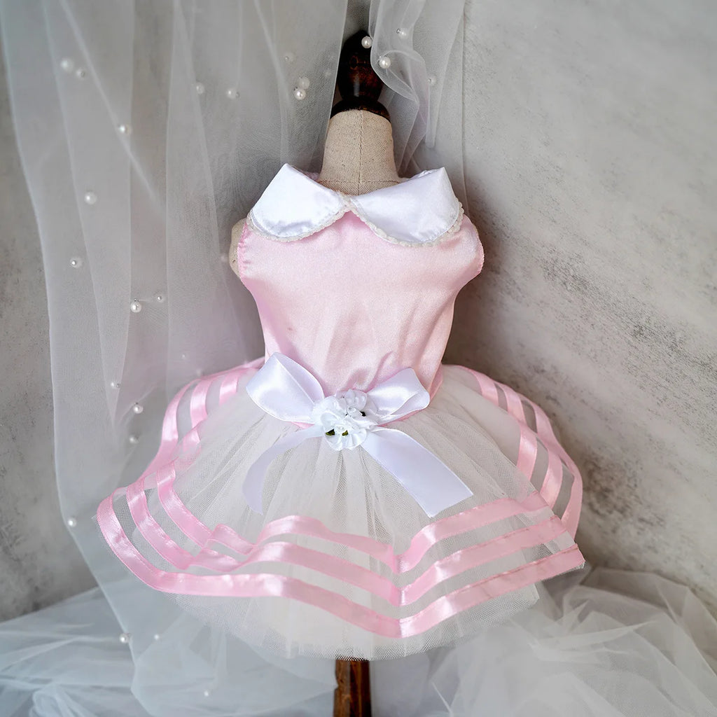 Summer Pet Clothes Dot Dog Dress For Dogs Skirt Summer Princess Dog Wedding Dresses York Clothes For Dogs Skirts Pet Cat Dress