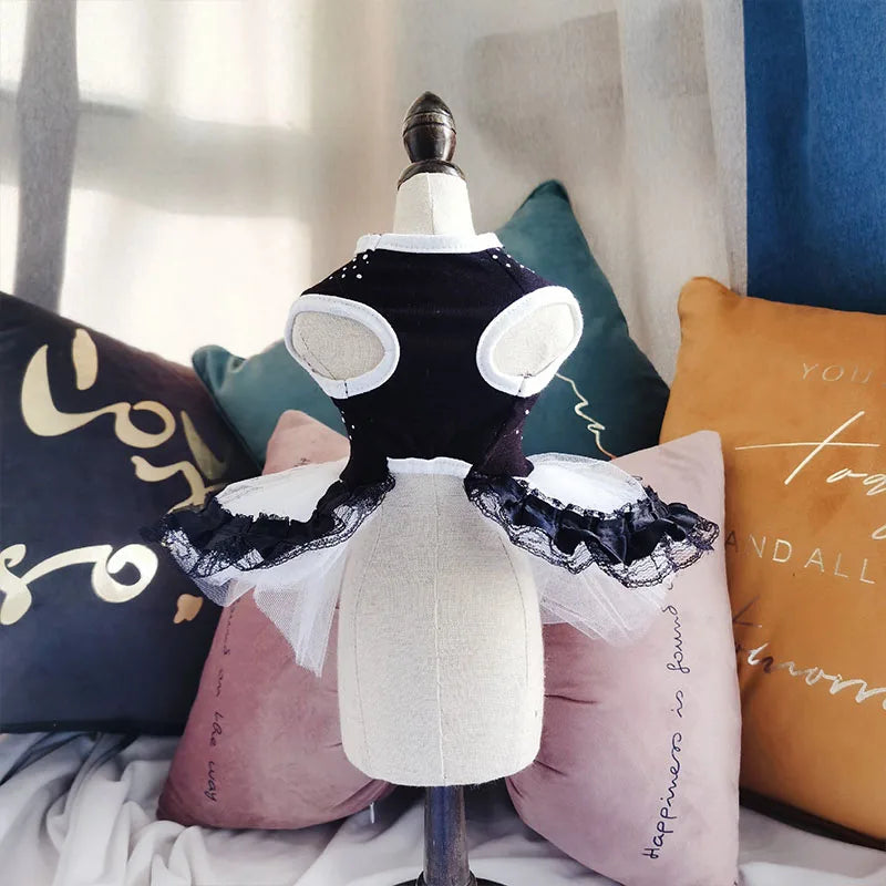 Summer Pet Clothes Dot Dog Dress For Dogs Skirt Summer Princess Dog Wedding Dresses York Clothes For Dogs Skirts Pet Cat Dress