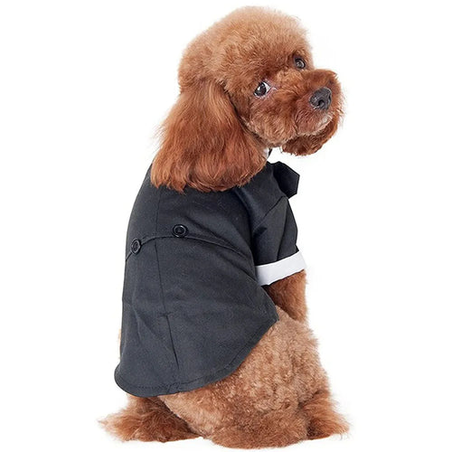 Dog Tuxedo Costume Wedding Party Suit Formal Tuxedo for Dogs Prince Shirt Weeding Attire Elegant Dog Cosplay Apparel