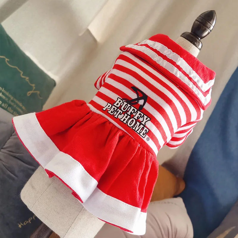 Summer Pet Clothes Dot Dog Dress For Dogs Skirt Summer Princess Dog Wedding Dresses York Clothes For Dogs Skirts Pet Cat Dress