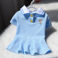 Spring Summer Dresses for Small Dogs Puppy Clothes Cute Polo Student Cat Skirt Dress Princess Dog Clothing vestido perro