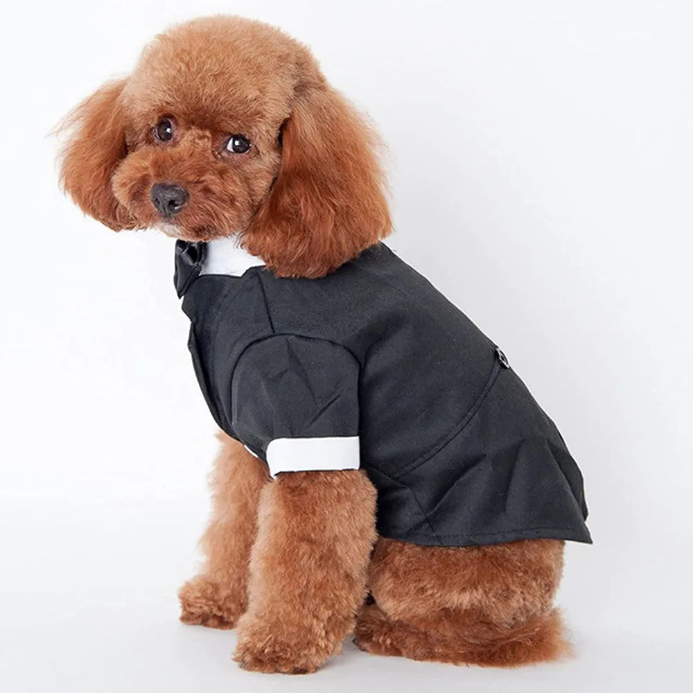 Dog Tuxedo Costume Wedding Party Suit Formal Tuxedo for Dogs Prince Shirt Weeding Attire Elegant Dog Cosplay Apparel