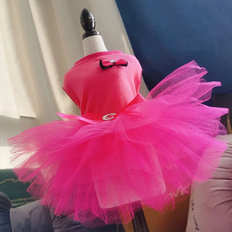 Summer Pet Clothes Dot Dog Dress For Dogs Skirt Summer Princess Dog Wedding Dresses York Clothes For Dogs Skirts Pet Cat Dress