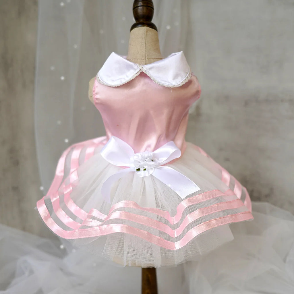 Summer Pet Clothes Dot Dog Dress For Dogs Skirt Summer Princess Dog Wedding Dresses York Clothes For Dogs Skirts Pet Cat Dress