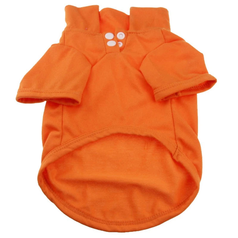 Spring Dog Shirts 6 Candy Colors Vest Pet Polo Collar Breathable Solid Shirts