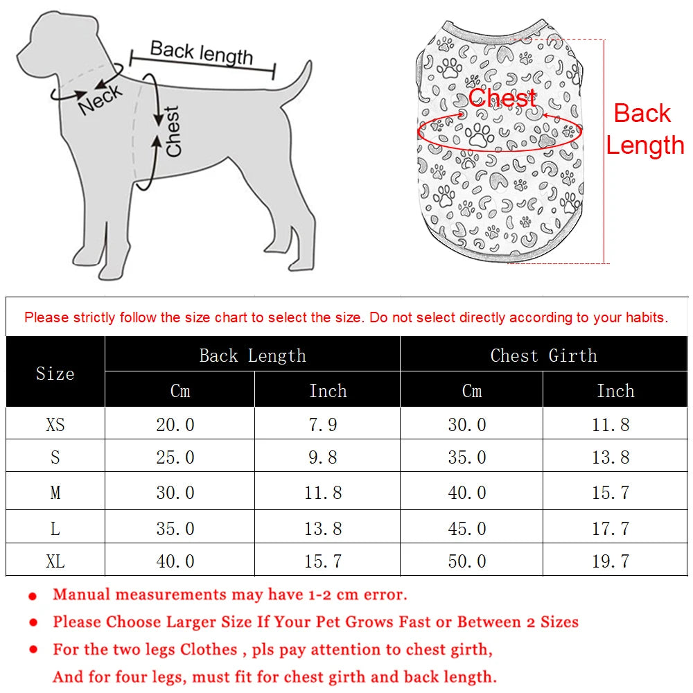 Leopard Print Pet Cat Clothes For Small Dogs Cats Vest Summer